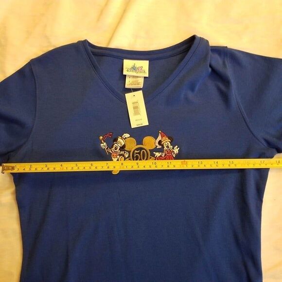 Womens M Baby Tee TShirt Disneyland 50th Anniversary Happiest Homecoming Disney - Picture 4 of 8